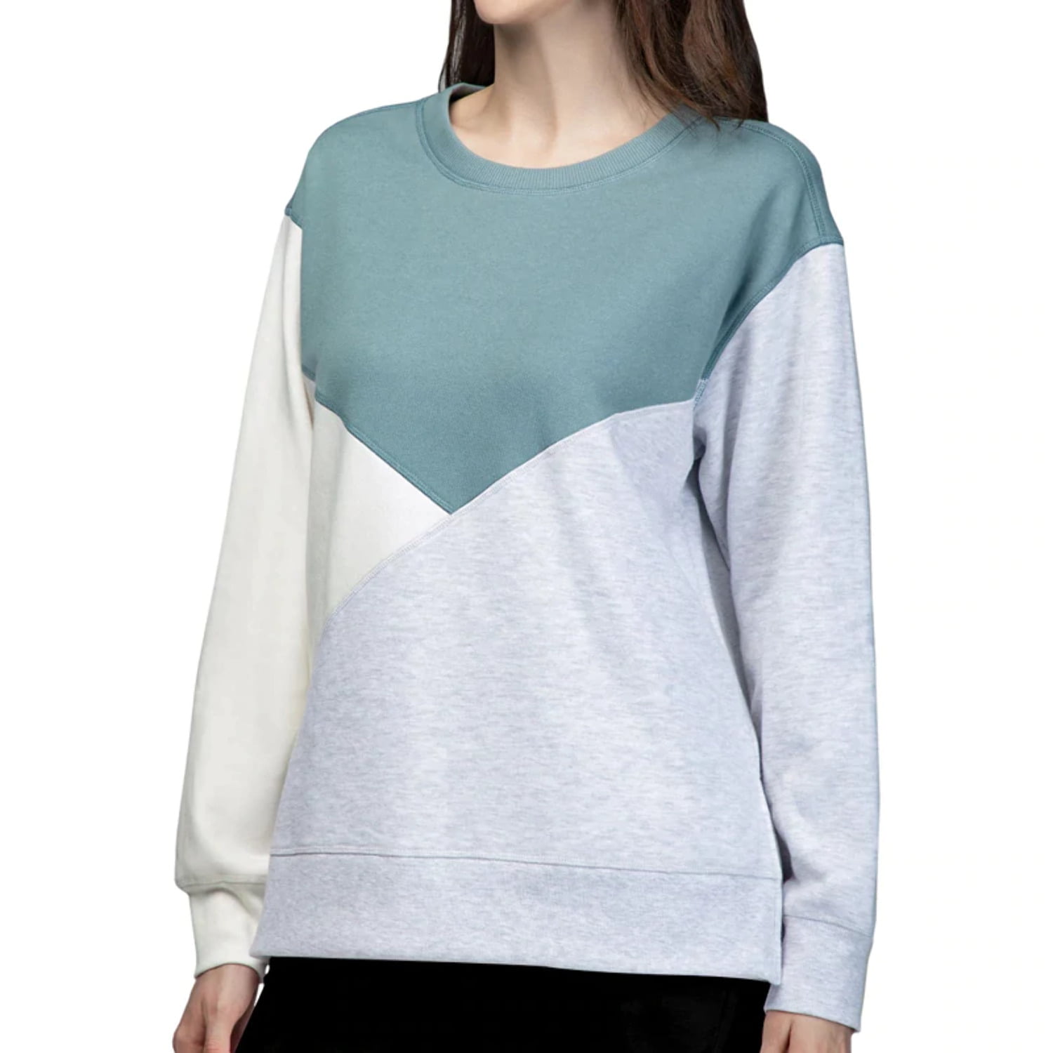 Plus Size Women's Colorblock Scoopneck Thermal Sweatshirt by Woman Within  in Azure Deep Teal (Size 2X) - Yahoo Shopping