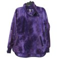 thumbnail image 1 of Green Tea Women's Mock Neck Printed Soft Warm Fleece Pullover Sweatshirt Top (Purple, XL), 1 of 3