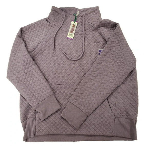 Green Tea Women's Classic Quilted Soft Long Sleeve Pullover Top (Grape, XXL)