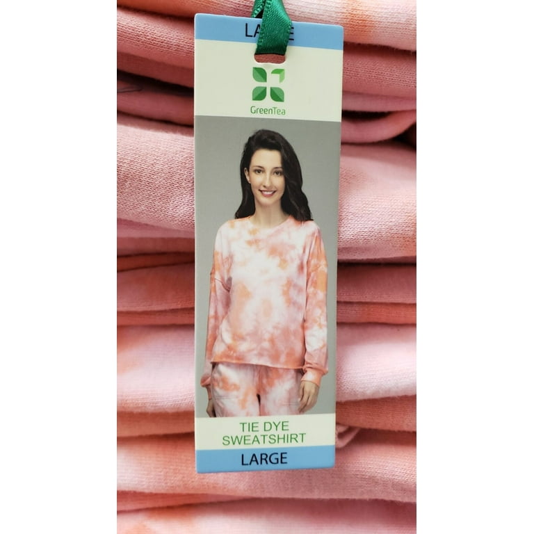 Green Tea Women s Tie Dye Sweat Shirt NWT Various Sizes Walmart