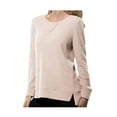 thumbnail image 1 of Green Tea Womens Size Small Long Sleeve Brushed Waffle Top, Lt. Pink, 1 of 4