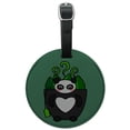 thumbnail image 1 of Green Tea in Giant Panda Bear Mug Round Leather Luggage Card Suitcase Carry-On ID Tag, 1 of 6