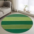 thumbnail image 1 of Green Teal Wooden Grain Round Area Rug 4Ft Washable Circle Rugs for Bedroom Dining Room, Farmhouse Country Vintage Geometric Non-Slip Carpet Floor Mats Indoor Outdoor Carpet Runner Home Decor, 1 of 8