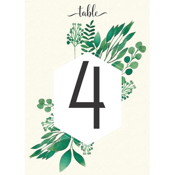 Green Theme 1-40 Wedding Table Number Cardss Double Sided Paper Cardss For Reception Events Parties Baby Shower Birthday 4x6 Inch