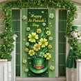 thumbnail image 1 of Green Theme Welcome Banner Gold Heart Pattern Gnome Backdrop Sunflower Design Clover Sunflower Background for Home Decoration Spring Celebration Welcome Event, 1 of 9