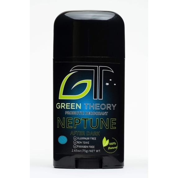Green Theory Probiotic Natural Deodorant - Neptune | Natural Ingredients, Aluminum-Free, Non-Toxic | Mens After Dark Collection - Cologne Scented | Solid Stick - 2.65 ounces
