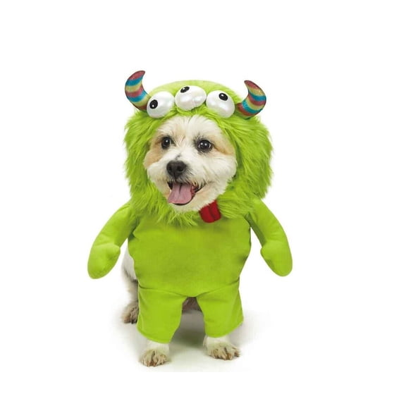 Green Three Eyed Monster Dog Costume Super Soft Quality Fabric Funny Adorable (Medium)