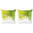thumbnail image 1 of Ambesonne Green Throw Pillow Cover 2 Pack, Triangular Abstract Pattern, 16", Yellow Green Lime Green, 1 of 2