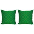 thumbnail image 1 of Ambesonne Green Throw Pillow Cover 2 Pack, Vector Foliage Pattern, 24", Forest Green, 1 of 2