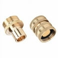 thumbnail image 1 of Green Thumb 09QCGT Solid Brass Male & Female Garden Hose Quick Connector Set - Quantity of 36, 1 of 1