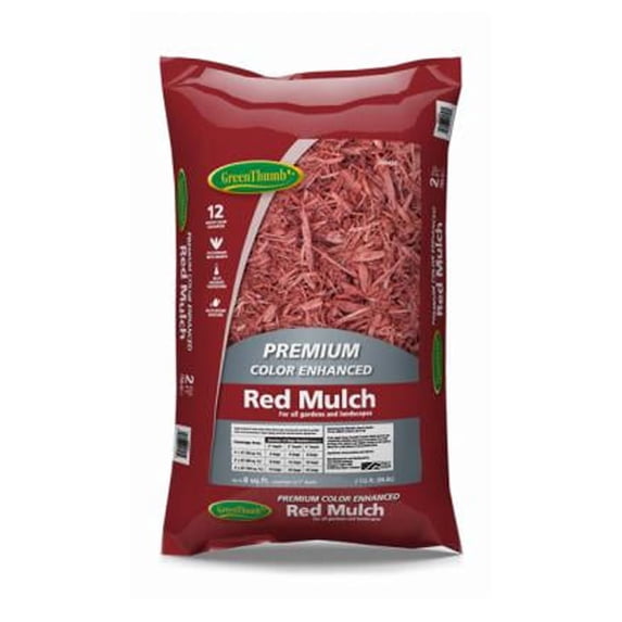 Green Thumb 52055470 Colored Mulch, Red, 2-Cu. Ft. - Quantity 70