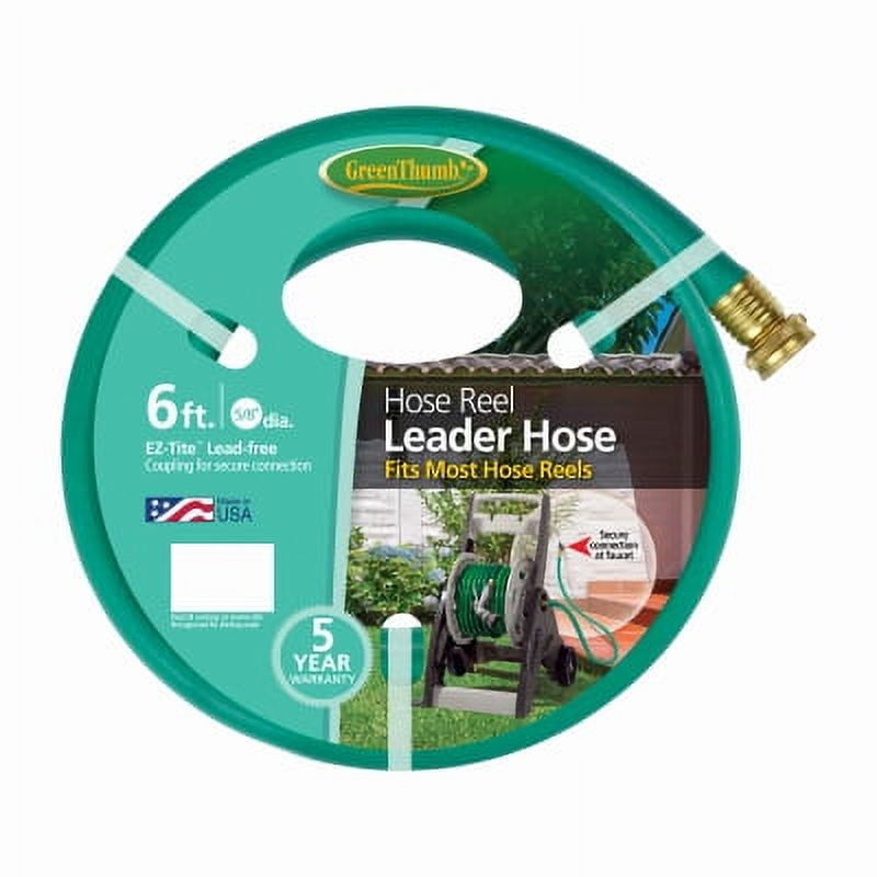 Green Thumb 6' x 5/8" Hose Reel Leader Hose Heavy Duty Construction Le