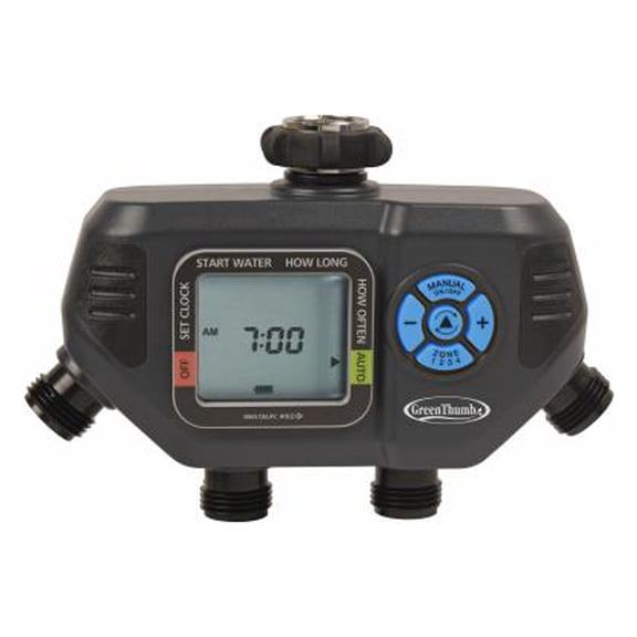 Green Thumb 63280GTDI 4-Zone Watering Time, LCD Screen - Quantity 4
