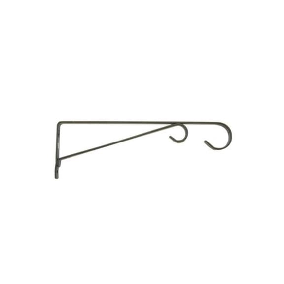 Green Thumb 85521DGT Hanging Plant Bracket, Black Powder-Coated Steel, 12-In. - Quantity 1