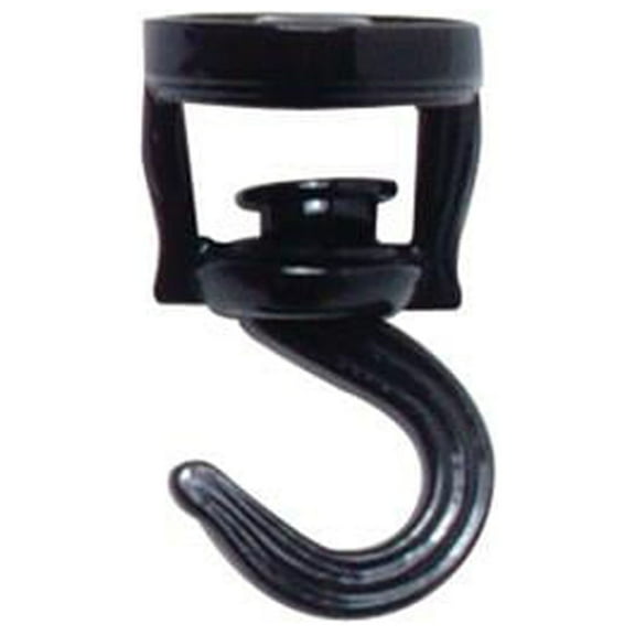 Green Thumb 86131GT Ceiling Plant Hook, Swivel, Black - Quantity 6