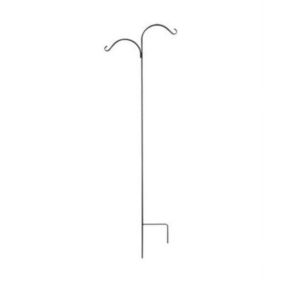 Green Thumb 89442GT Shepherd's Hook, Double Offset, Black Steel, 84-In.