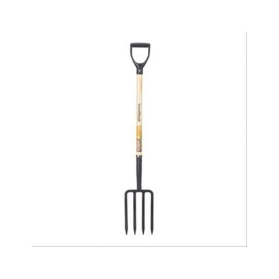 Green Thumb GT-ST219 4-Tine Spading Fork, Wood D-Handle - Quantity 1