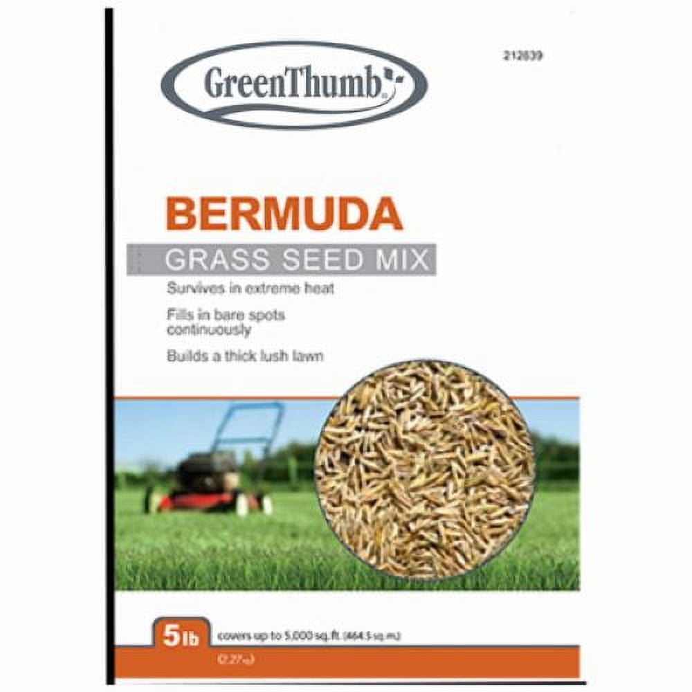 Green Thumb GTBERM5 5 LB Bag of Bermuda Grass Seed Blend / Mix - Quantity of 3