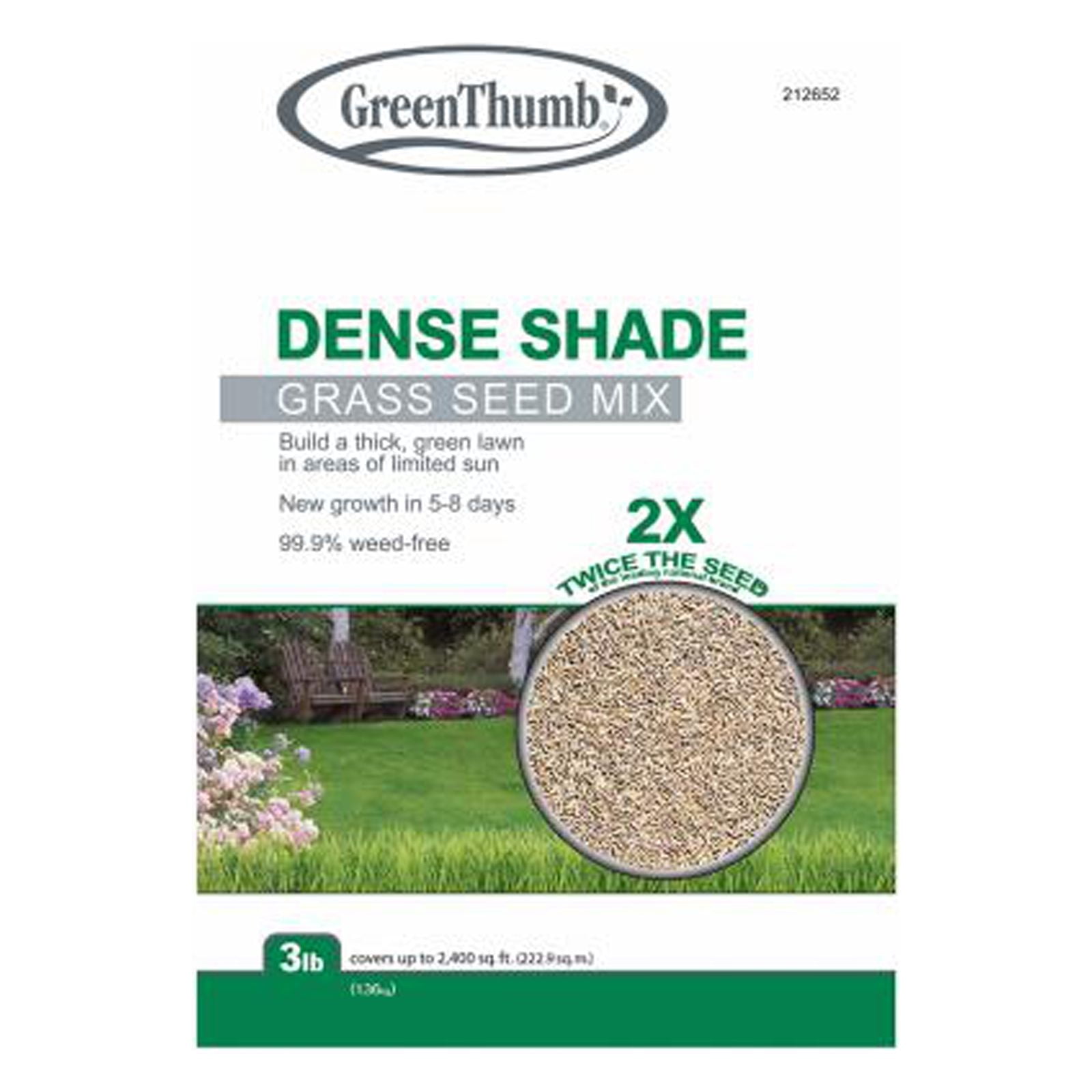 Green Thumb GTSHD3 Dense Shade Grass Seed Mix, 3 Lbs., Covers 1,200 Sq. Ft. - Quantity 16