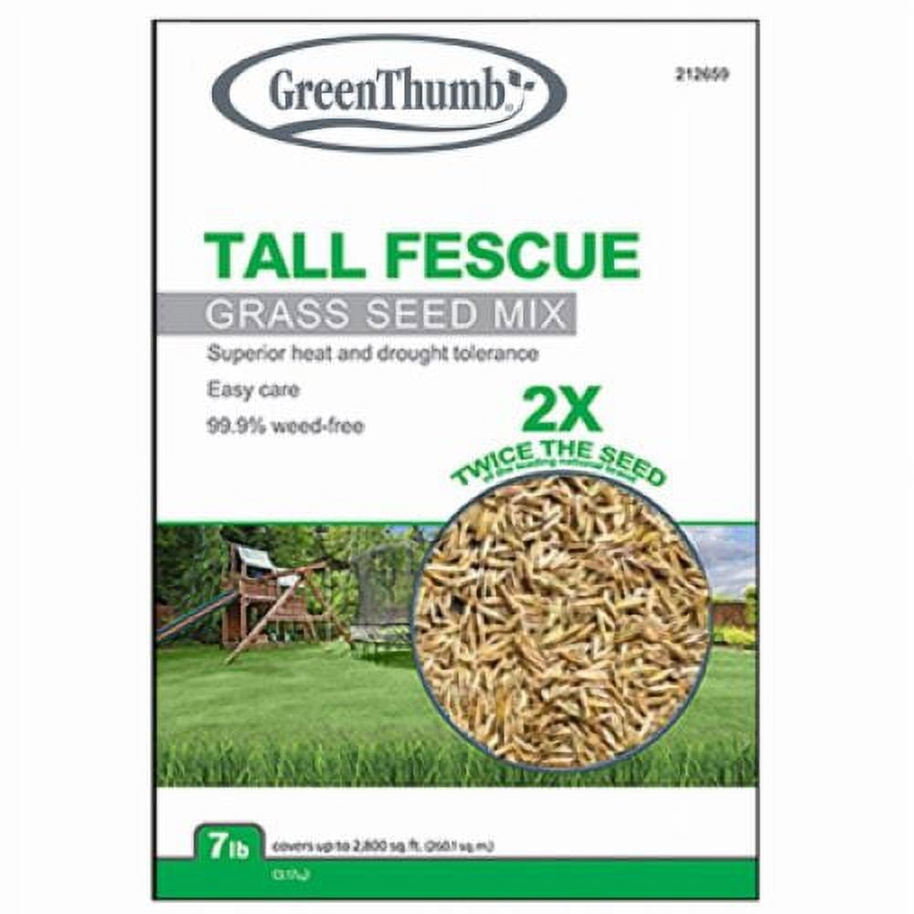 Green Thumb GTTF7 7 LB Bag of Tall Fescue Grass Seed Mix / Blend - Quantity of 2