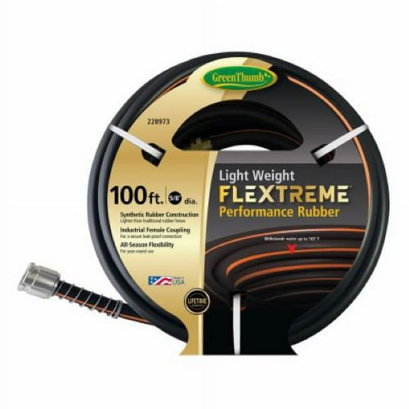 Green Thumb GTXPR58100 5/8" Inch x 100' Foot Light Weight Flextreme Performance Rubber Garden Hose - Quantity of 6