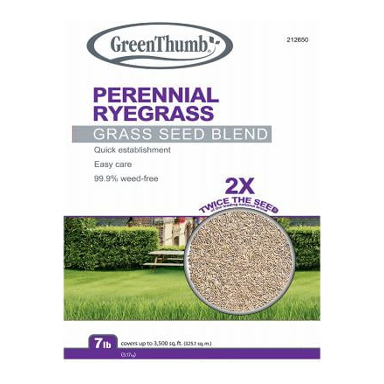 Green Thumb GVPRG7 Perennial Ryegrass Seed Mix, 7 Lbs., Covers 960 Sq. Ft. - Quantity 6