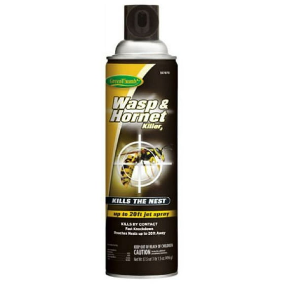 Green Thumb HG-187978 17.5 oz Can of Wasp & Hornet Pest Control Spray - Quantity of 8