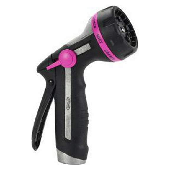 Green Thumb R201GT 8-Pattern Hose Nozzle, Rear Triggner, Rubber Comfort-Grip Over Metal - Quantity 10