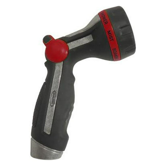Green Thumb R301GT 8-Pattern Hose Nozzle, Thumb-Control, Rubber Comfort-Grip Over Metal - Quantity 10