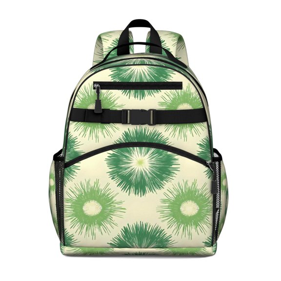 Green Tie Dye Backpack for School,Cute School Bag,Schoolbag with Adjustable Shoulder Straps & Padded Back,15.25"x11.5"x5.25"