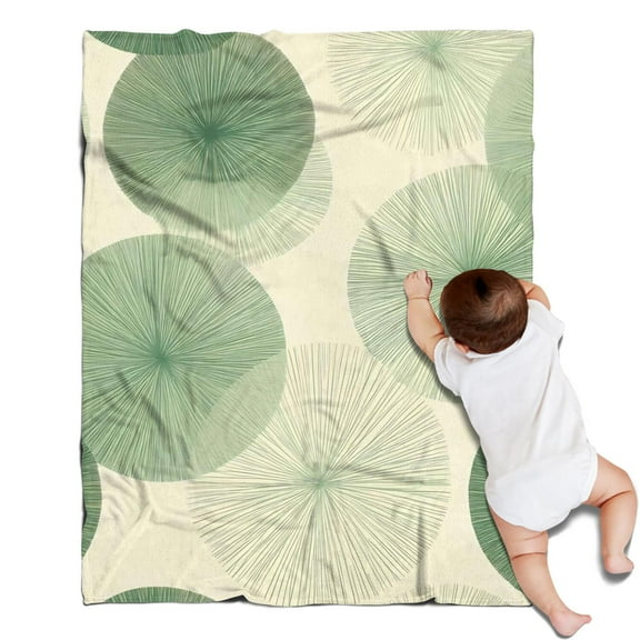 Green Tie Dye Overlay Pattern Blanket,Comfortable Soft Flannel Throw Blanket,All Season,Warm Lightweight Blankets for Sofa Bed Couch Living Room Chair,30"x40"