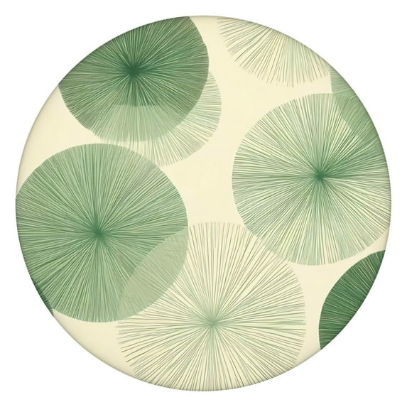 Green Tie Dye Overlay Pattern Round Fitted Tablecloth with Elastic Edge,Dining Table Cover Waterproof,Outdoor Round Tablecloth for Camping,Dining,Indoor and Outdoor