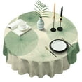 thumbnail image 1 of Green Tie Dye Overlay Pattern Round Tablecloth 60"x60",Wrinkle Wipeable Table Cloth for Kitchen Dining Room Picnic Patio Party, 1 of 6