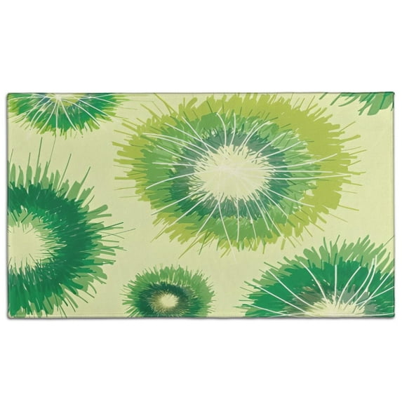Green Tie Dye Pattern Door Rugs,Washable Non Slip Door Mats Indoor,Decorative Door Mats,Entry Mat Indoor for Entrance,Bedroom,Kitchen,Bathroom,17"x30"