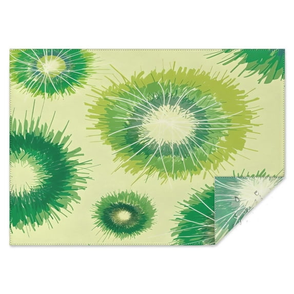 Green Tie Dye Pattern Rectangle Tablecloth 60"x84",Waterproof Polyester Rectangle Table Cloth, Wipeable Spillproof Polyester Tablecloth for Dining, Camping, Indoor and Outdoor