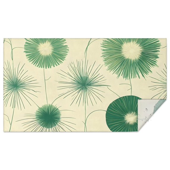 Green Tie Dye Rectangle Tablecloth 60"x102",Waterproof Polyester Rectangle Table Cloth, Wipeable Spillproof Polyester Tablecloth for Dining, Camping, Indoor and Outdoor