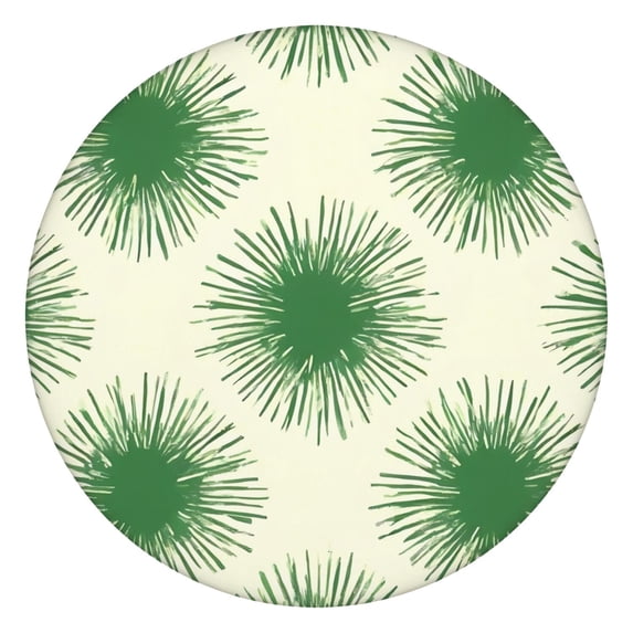 Green Tie Dye Spray Pattern Round Fitted Tablecloth with Elastic Edge,Dining Table Cover Waterproof,Outdoor Round Tablecloth for Camping,Dining,Indoor and Outdoor