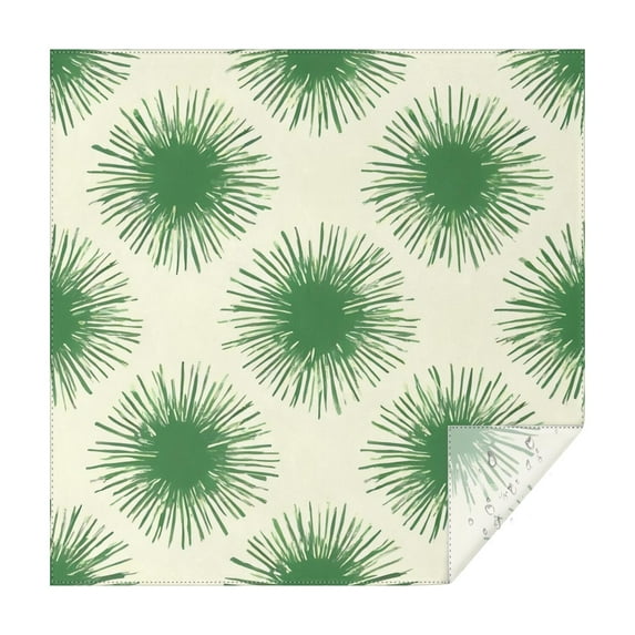 Green Tie Dye Spray Pattern Square Tablecloth,Waterproof Square Table Cover,Wipeable Spillproof Washable Table Cover for Home Kitchen Party Decor 42"X42"(107x107cm)