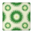 thumbnail image 1 of Green Tie Dye Sunburst Pattern Square Fitted Tablecloth with Elastic Edge,Square Table Cover,Washable Elastic Table Cover for Home Kitchen Party Decor 34"x34", 1 of 6