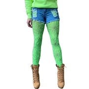 Green Tights Spider Webs for Women