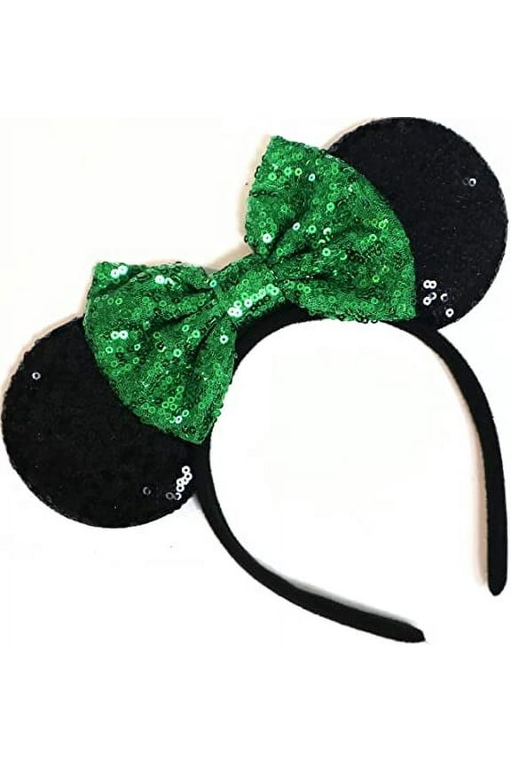 Green Tinker Mickey Ears, St. Patricks Day Ears, Tinker Bell Minnie Ears, Christmas Green Mickey Minnie ears
