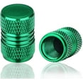 thumbnail image 1 of Green Tire Valve Stem Caps Aluminum Alloy Wheel Rim Air Dust Covers with Rubber Seal Universal Fit Car Truck SUV Motorcycle, Easy Grip, Screw-on, Leakproof, Airtight, Outdoors (10 Pack), 1 of 5