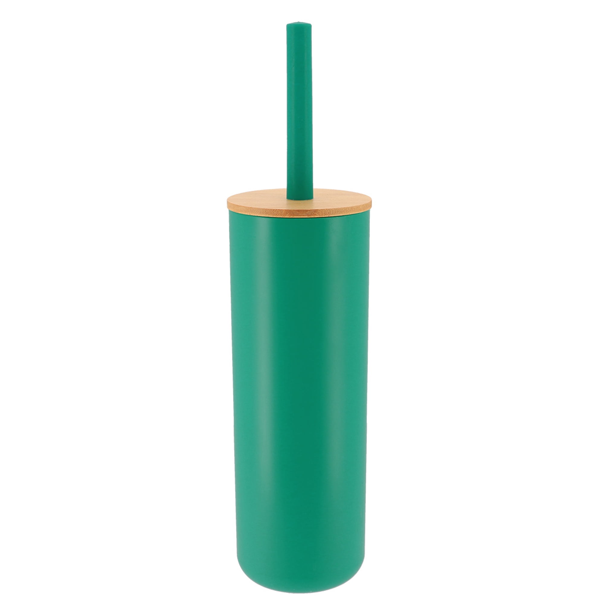 Green Toilet Brush and Holder Set Padang with Bamboo Top Stylish