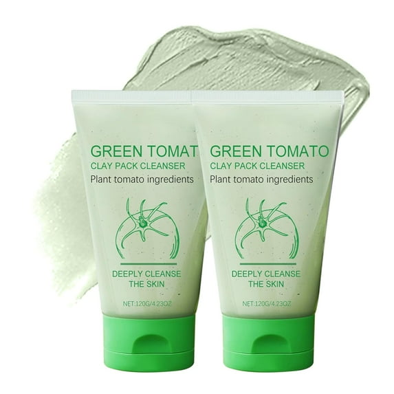 Green Tomato Clay Mask Pore Cleanser - Korean Green Tomato Clay Mask with 49% Green Tomato Extract, Moisturizing, Oil Control for All Skin Types of Men Women