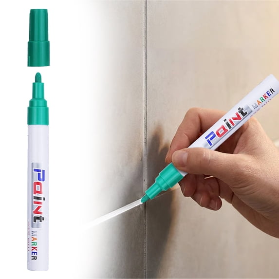 Green Tombstone Marker Pen Waterproof Permanent Paint Pen Stone Touch Up Marker for Gravestone Inscription Restoration