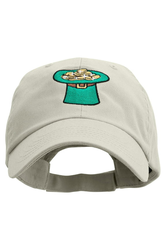 Green Top Hat Low Profile Washed Cap - White OSFM