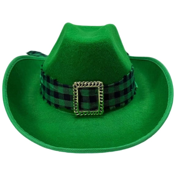 Green Top Hat for Men Women, Shiny Magician Hat Tuxedo Hat Sparkly Party Hat for Christmas St Patrick's Day Accessory