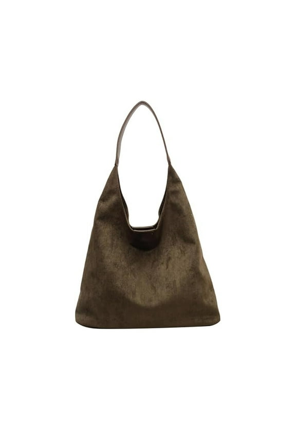 Green Tote Bags For Women Work Bags Suede Slouchy Handbag Office Use Green