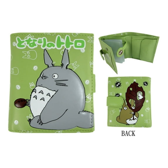 Green Totoro Magnetic Close Wallet - Totoro Trifold Wallet