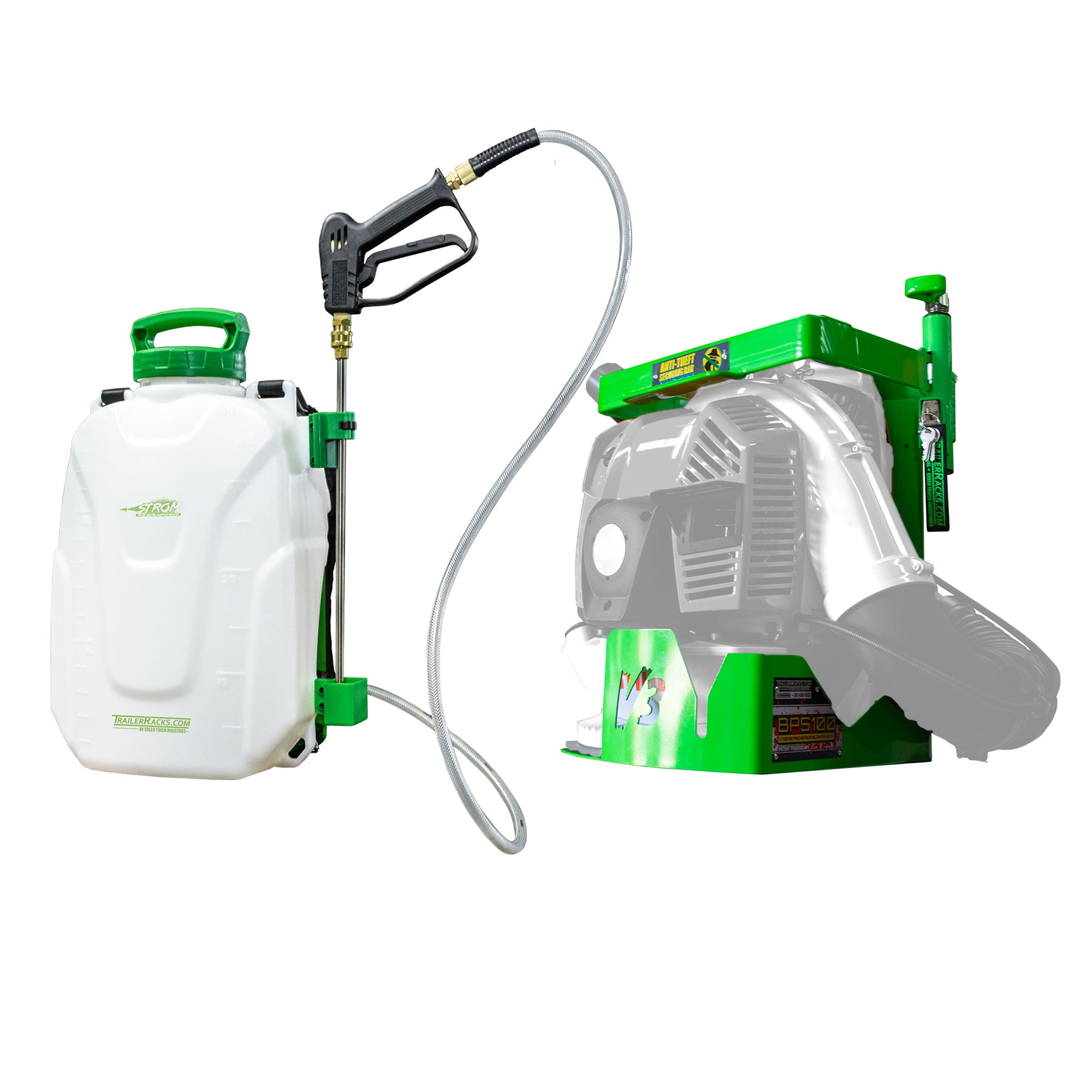 Green Touch Industries Strom Backpack Sprayer and Backpack Blower Rack